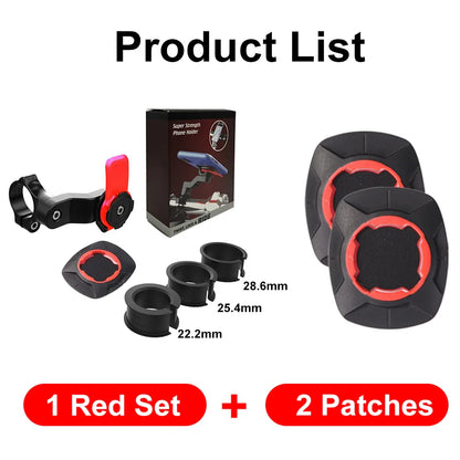 QUAD-LOCK Motorcycle & Bike Phone Holder — 360° Rotatable Navigation Stand with Secure Mount Bracket