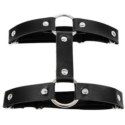 Sexy Leather Thigh Garter Belt – PU Punk Elastic Harness Leg Strap for Women & Girls