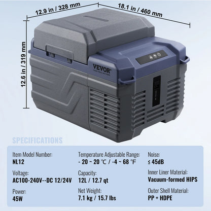 SucceBuy Portable Car Refrigerator — 8L–75L Single & Dual Zone Fridge with Bluetooth Temperature Control for Camping & RV