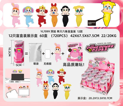 12PCS Surprise Blind Box Cartoon Character Dolls – Cute Model Toy Figures for Mobile, Car & Desktop Decoration Gift