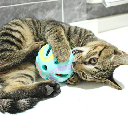 Colorful Bell Ball Cat Toys – Interactive Plastic Sound Play Balls for Kittens, Chase & Exercise Pet Supplies