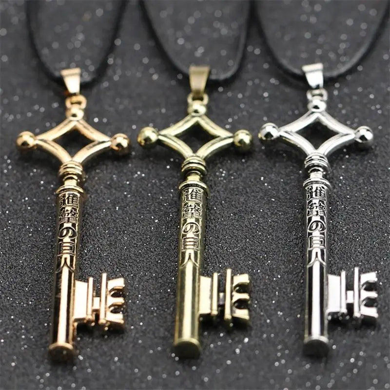 Anime Attack on Titan Eren Key Necklace – Shingeki No Kyojin Vintage Retro Pendant for Cosplay Party Jewelry