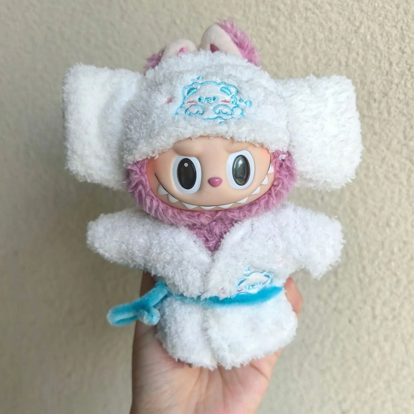 15cm/17cm LABUBU Doll Outfits – Sitting Party Plush Animal Sets for Generations 1-3, Cute Gifts for LABUBU Fans