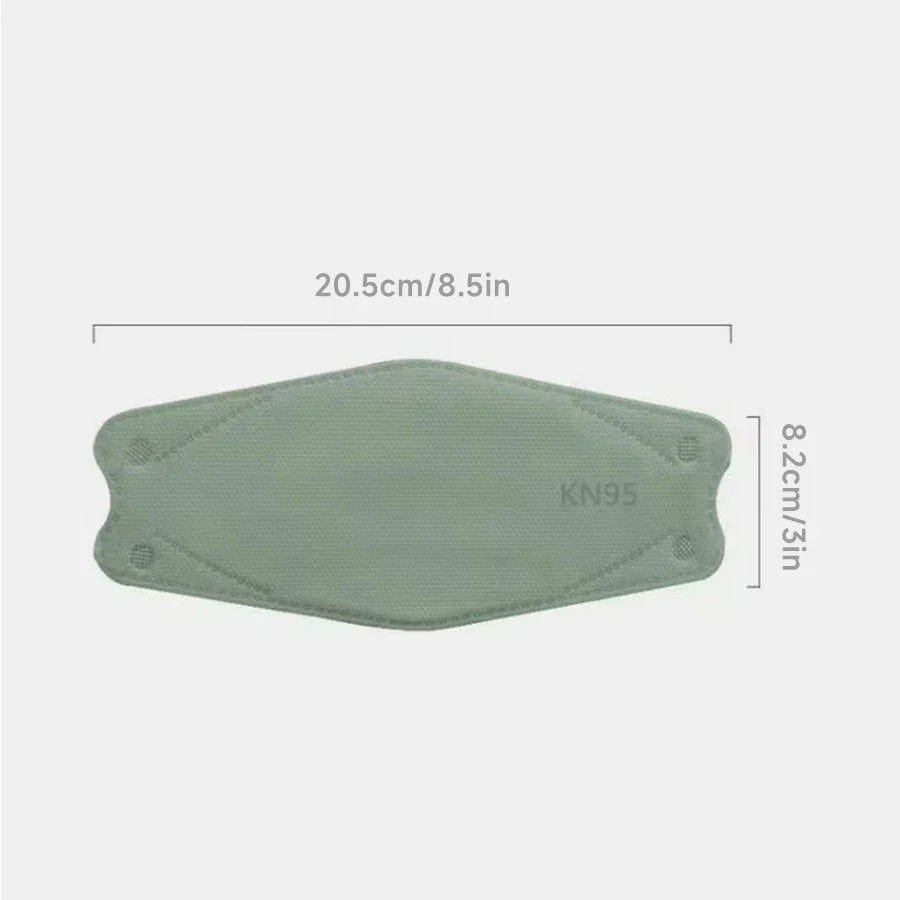 20-120PCS Disposable Fish-Shaped KN95 Face Masks – 4-Layer Protective, Breathable Mask for Men & Women
