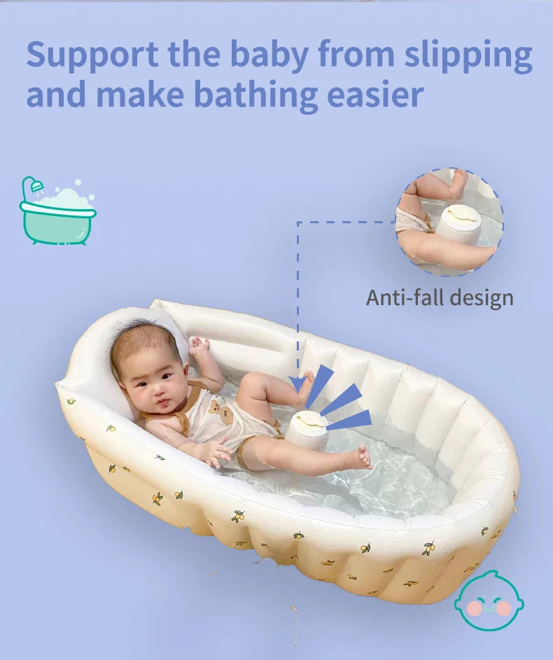 Animal Baby Inflatable Bathtub – Portable Outdoor Swimming Pool for Newborns & Kids