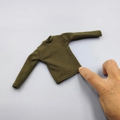 1/6 Scale Black T-Shirt for 12" (30cm) Action Figures — Male & Female DIY Model Accessories