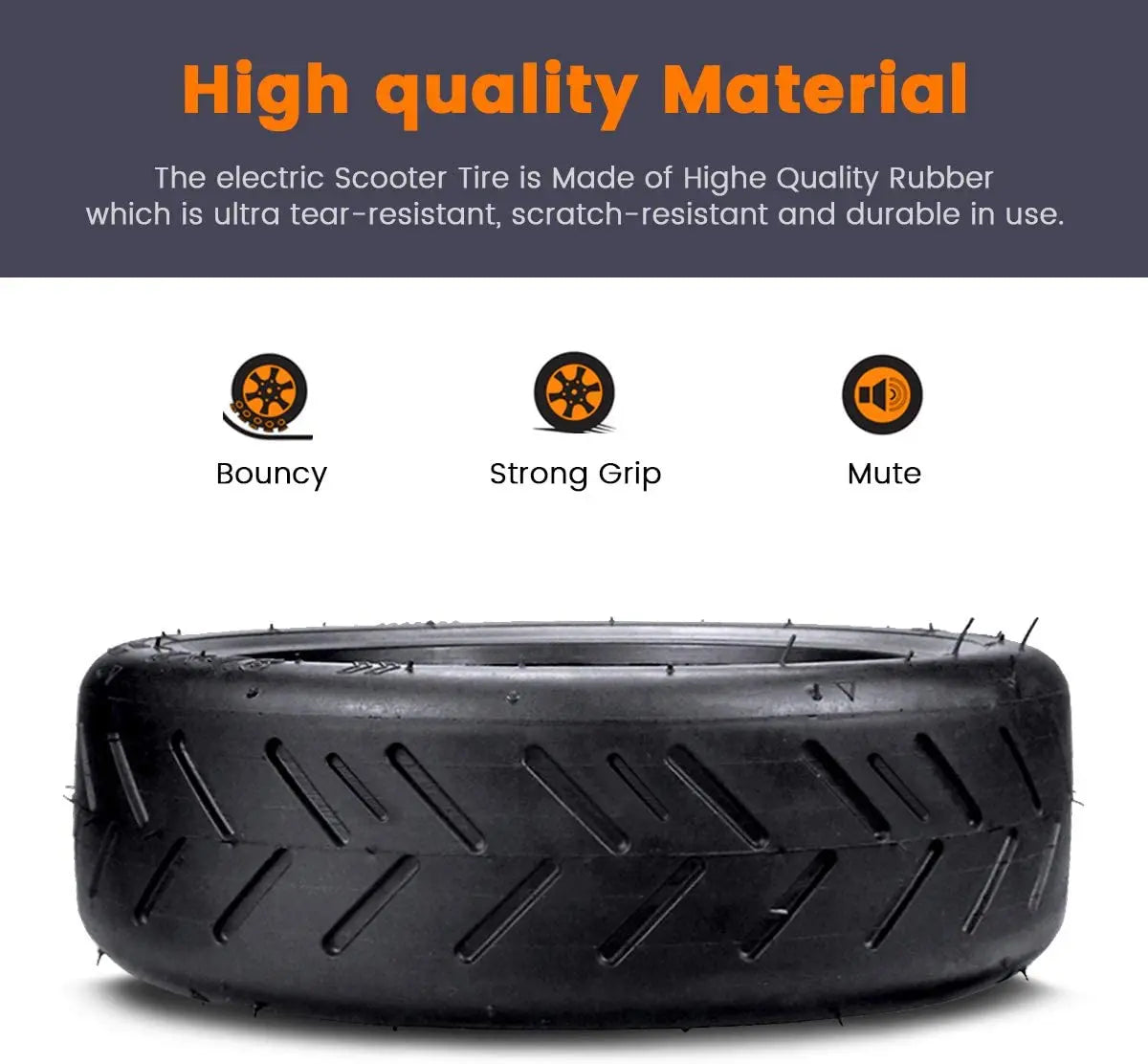 Xiaomi M365 Pro Electric Scooter Tire – 8.5” Upgraded Thick Rubber Inner Tube Replacement (Front & Rear)