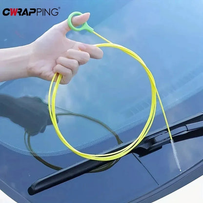 2.3m Car Sewer Unclogger Brush - Long Hose Sunroof Drain Hole Cleaner | Auto Pipe Tool Accessory
