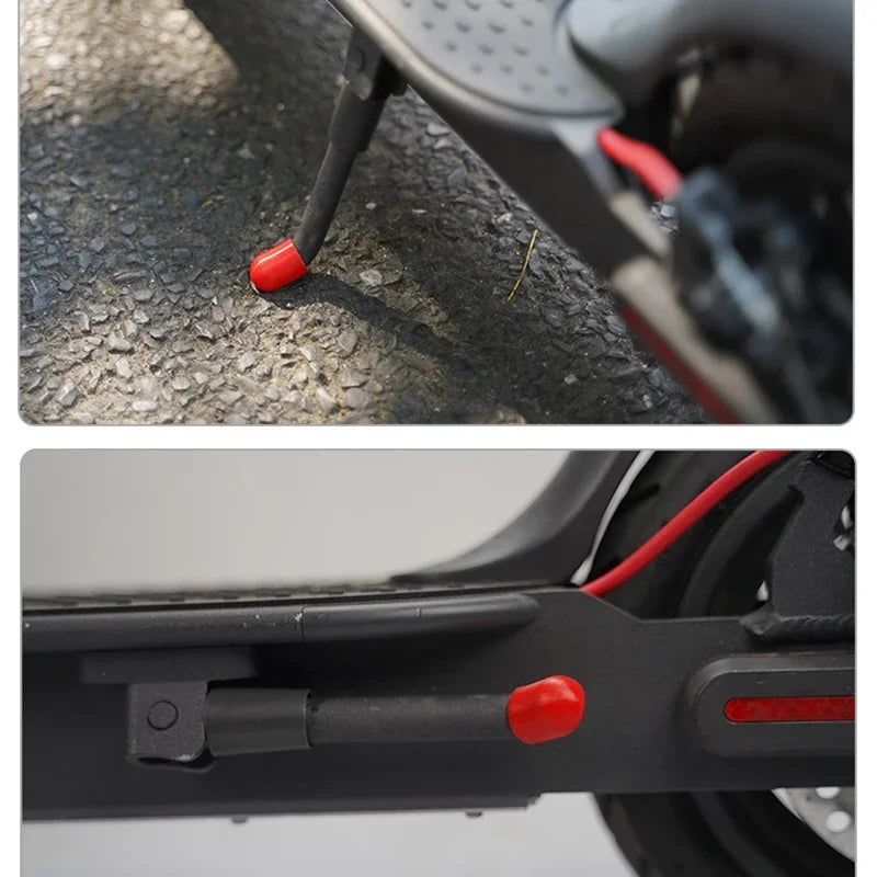Foot Support Kickstand Silicone Protective Cover for Xiaomi M365, Mi3, Pro, Ninebot Max G30 Electric Scooter - Rubber Case