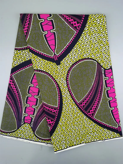 2025 African Wax Fabric - High Quality Cotton Nigerian Ankara Batik Print Material for Sewing & Dresses