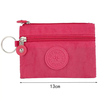 2023 Durable Canvas Money Coin Purse with Key Ring – Waterproof, Wear-Resistant Wallet & Credit Card Holder for Men & Women