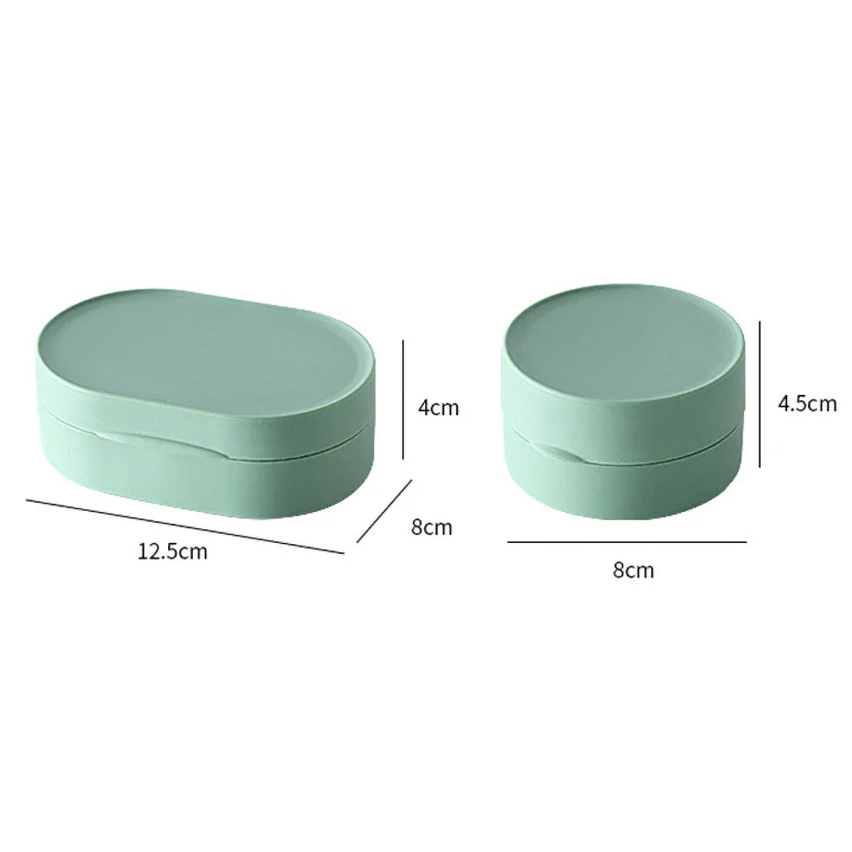 On-the-Go Suds: Round Travel Soap Holder with Waterproof Seal - Bathroom Bliss in a Box!