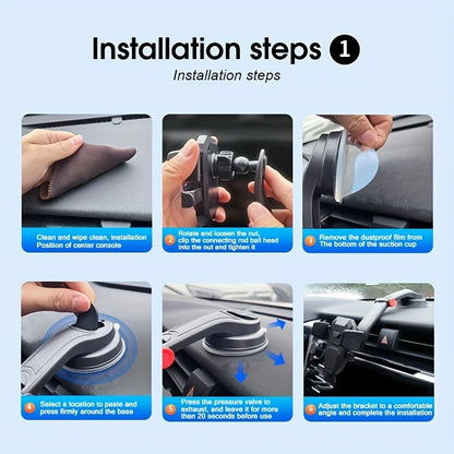Gravity Car Phone Holder Stand - Universal Dashboard Mobile Phone Mount for iPhone Samsung Xiaomi Smartphones