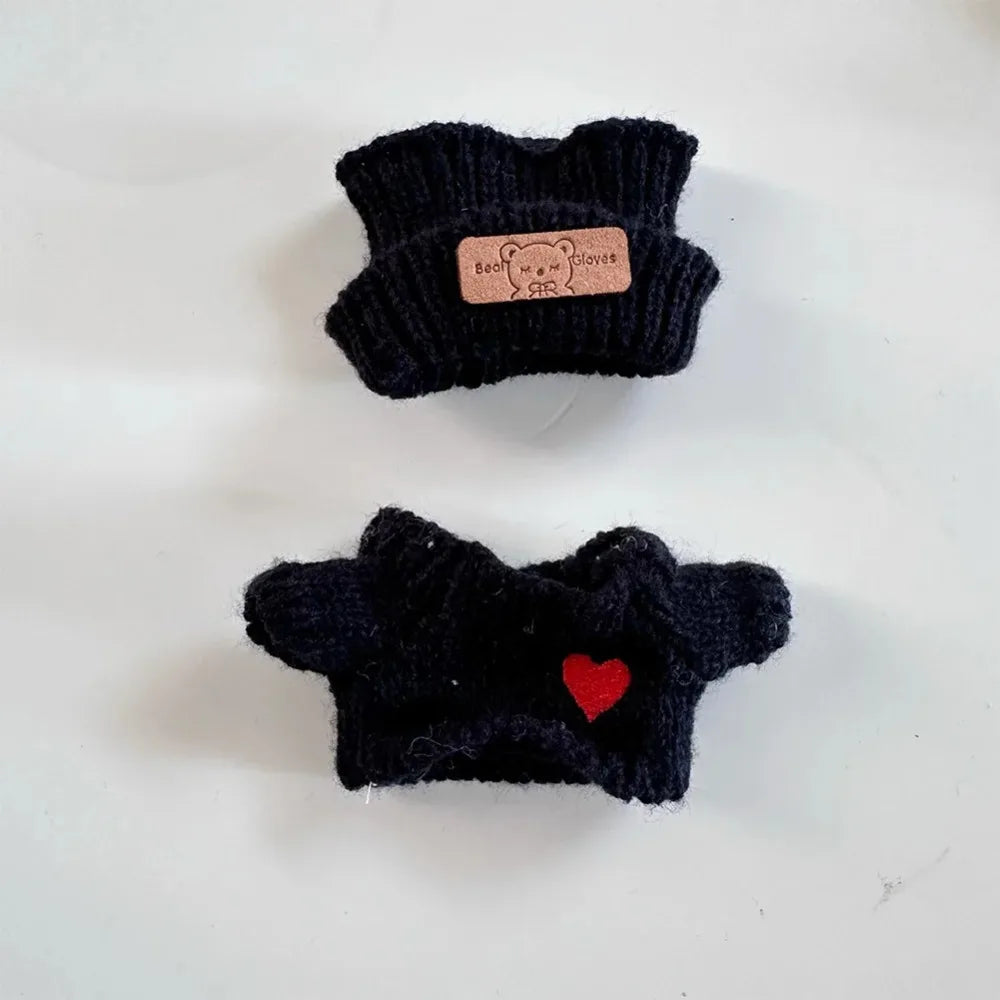 15-17cm V1 V2 Labubu Clothes Outfit — Cute Sweater & Hat Sitting Doll Accessories (No Dolls)
