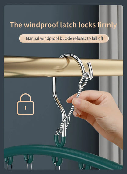 10-Pack Stainless Steel Sock Clips – Windproof Non-Slip Clothes Rack for Drying Socks, Underwear, Towels, and Laundry