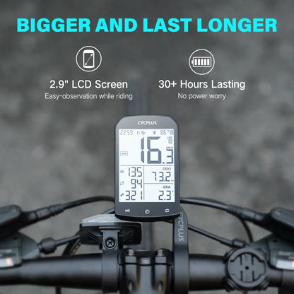 CYCPLUS M1 GPS Bicycle Computer - Bluetooth 5.0 & ANT+ Cycling Speedometer | Speed Meter Compatible with Garmin Zwift | Bike Accessories
