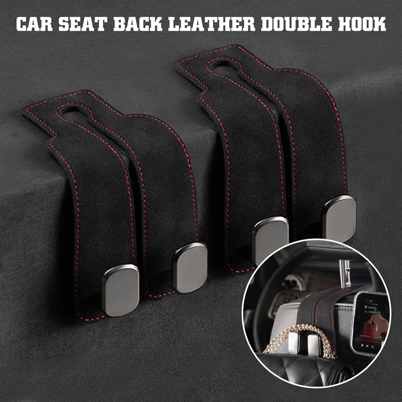 2-in-1 Car Rear Seat Hook – Universal Headrest Hanger Clip, Double Hook Storage for Car Interior Accessories