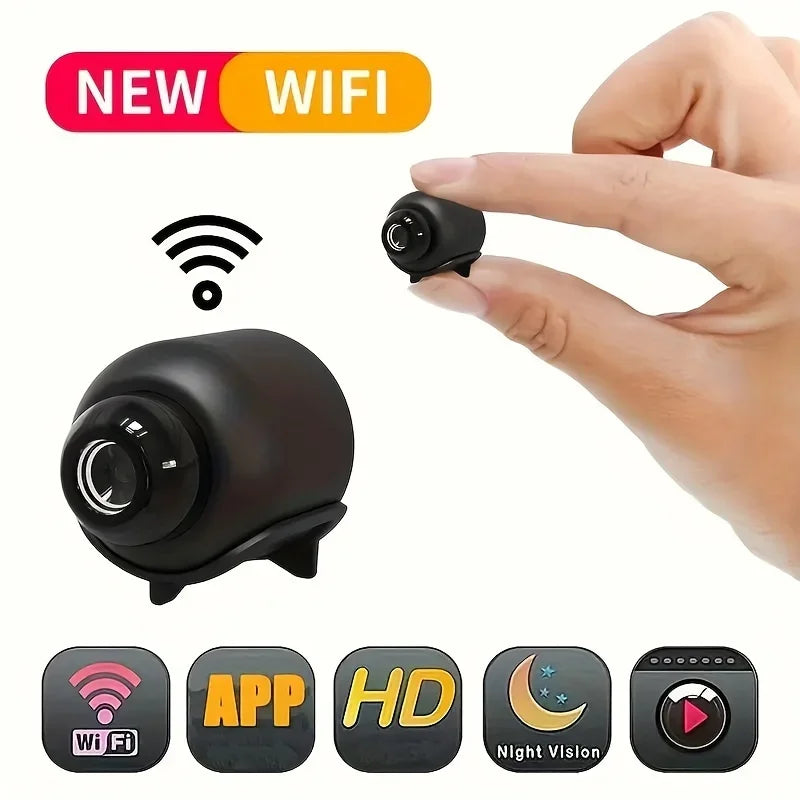 1080P HD Mini WiFi Camera – Indoor Security Surveillance, Baby Monitor with Night Vision, Audio & Video Recorder