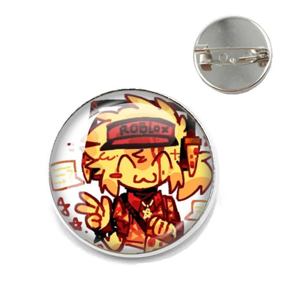 Pizza Character Elliot Game Forsaken Pin Brooch – Funny Meme Backpack Accessory for Friends & Fans Gifts