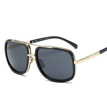 Men’s Vintage Pilot Driving Sunglasses – Gradient Brown UV400 Summer Style Goggles