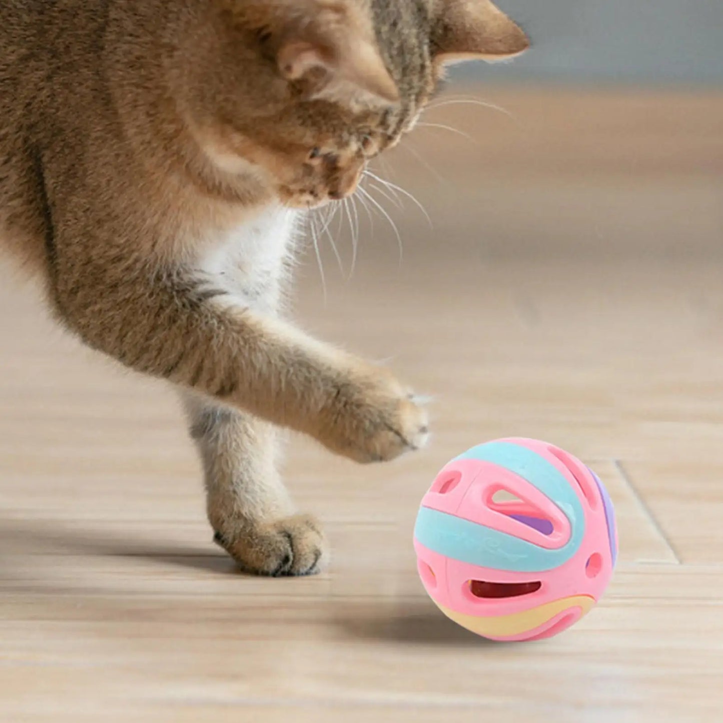Jingle Bell Cat Toy Balls – Interactive Hollow Rattle Balls for Kitten Chasing, Pouncing & Play Exercise Toys