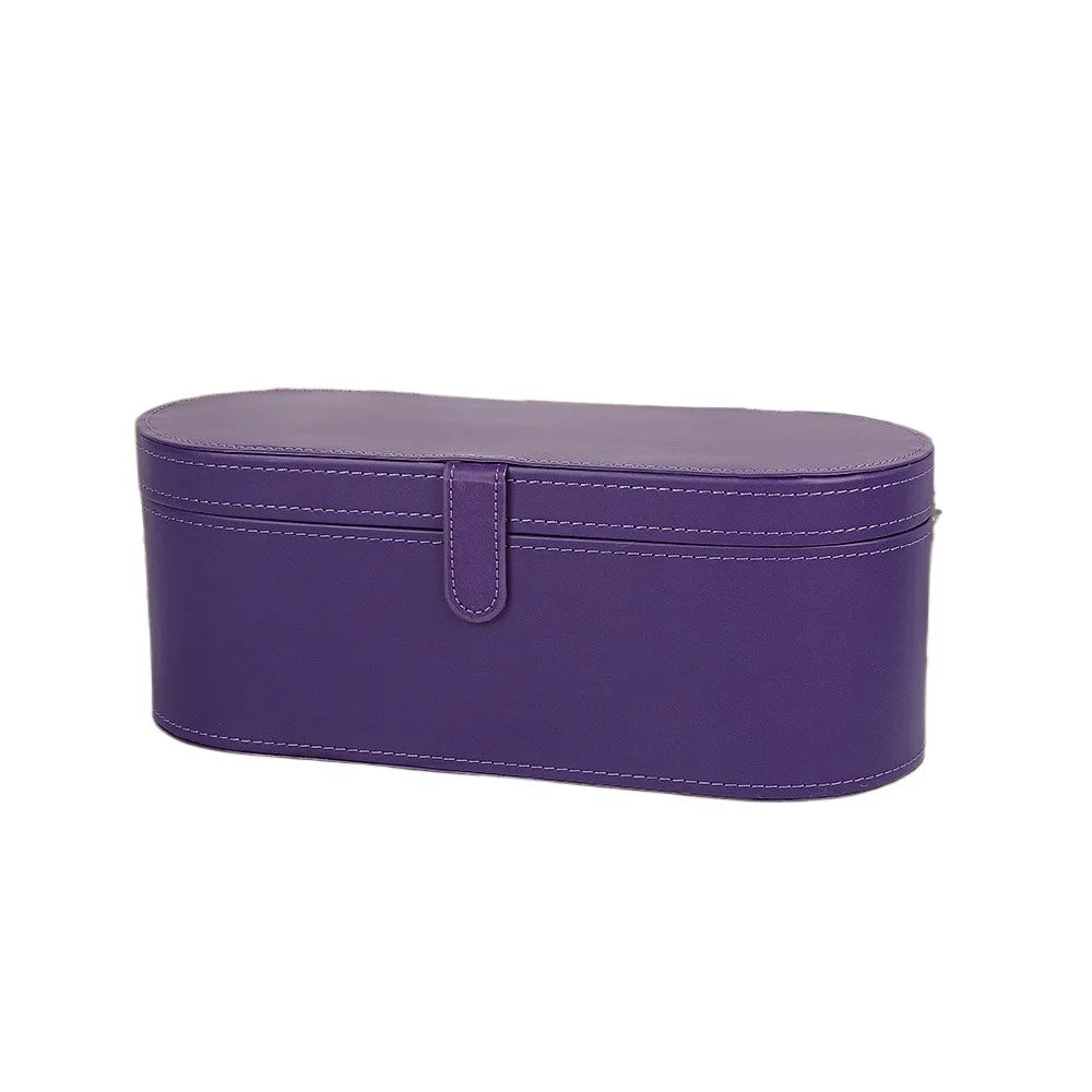 Portable PU Hair Dryer Storage Case – Large Capacity Dustproof Bag for Curling Tools & Accessories