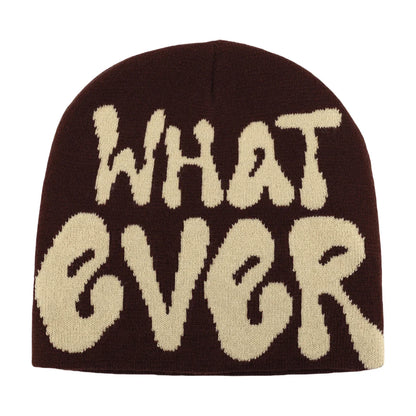 Y2K Letter Knitted Beanie Cap – Unisex Winter Autumn Warm Ski Skullcap, Hip Hop Streetwear Ear Cover Hat for Men & Women