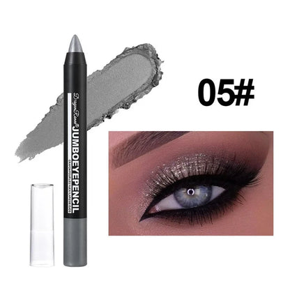 12-Color Waterproof Eyeshadow Pencil – Long-Lasting Pigment Blue Purple Black Eye Shadow Stick