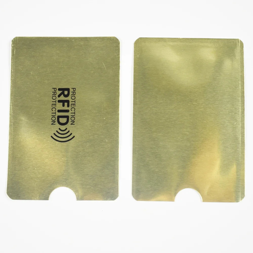 10PCS RFID Blocking Card Holder - NFC Anti Scan Aluminum Protector Case for ID & Bank Cards