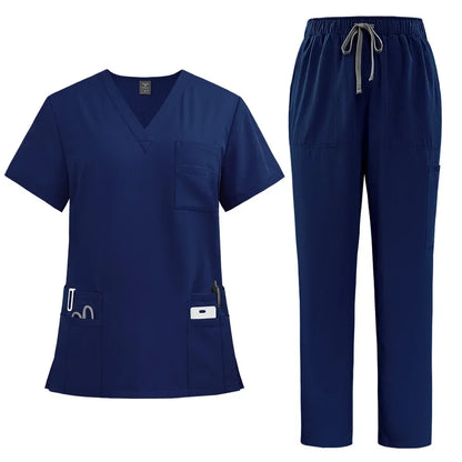 Classic Nurse Scrubs Set for Men - Medical Uniform with Surgical, Dental, and Clinical Accessories, Top and Pants Workwear