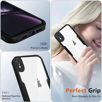 360 Degree Case for iPhone 11 to 15 Pro Max – Clear Full Body Rugged Cover with Built-in Screen Protector