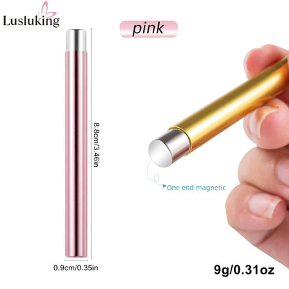 Cat Eye Nail Magnetic Stick – Cylindrical Magnet for UV Gel Polish Snowlight Glitter Manicure Design