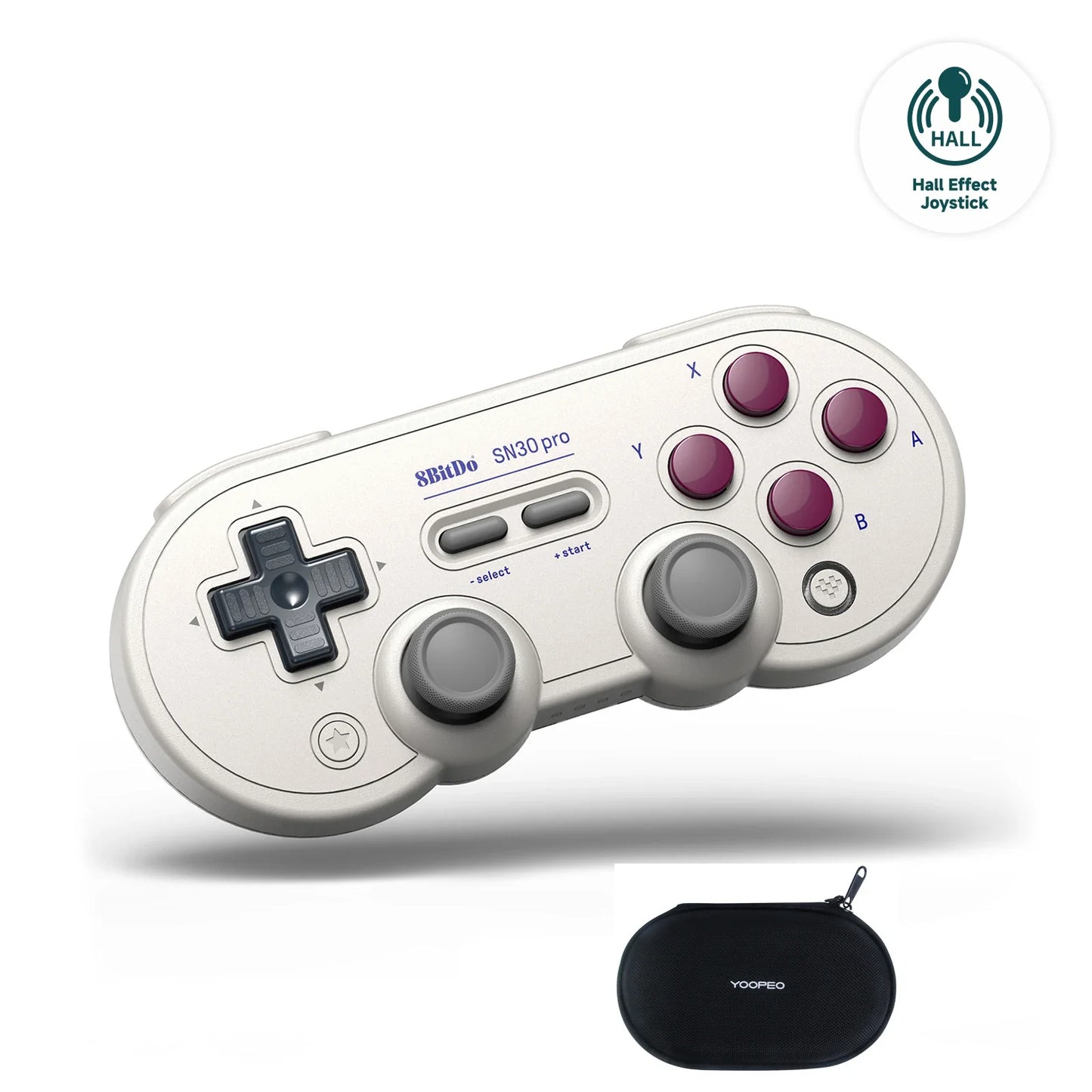 8Bitdo SN30 Pro Bluetooth Wireless Gaming Controller – Hall Effect, Compatible with Switch, MacOS, Android, Raspberry Pi, Windows, and Steam