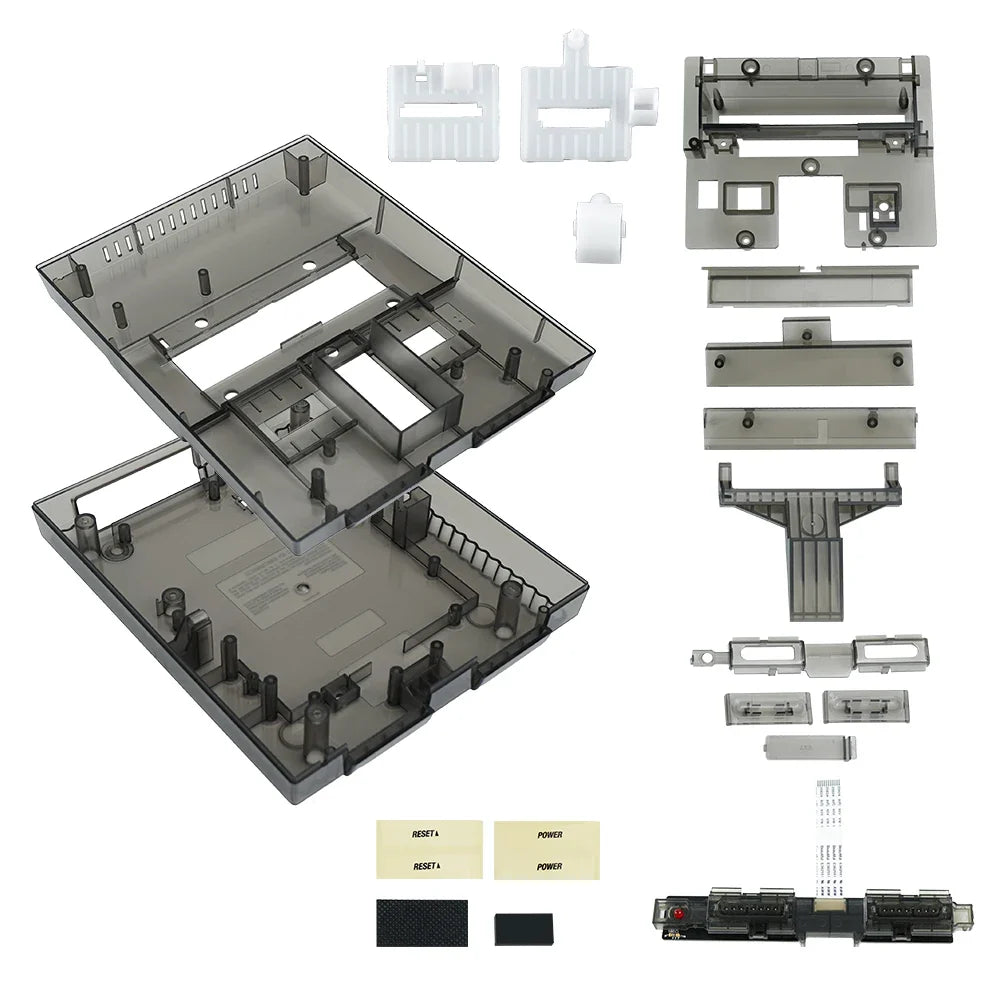 SNES Transparent Replacement Shell Case — Super NES Console Accessory