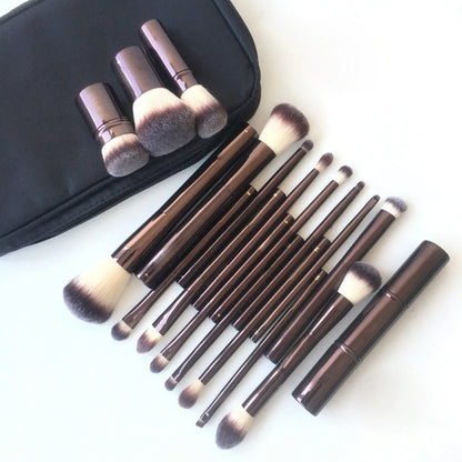 HG Pro Retractable Foundation Makeup Brush – Powder, Contour, Blusher & Highlight with Metal Handle