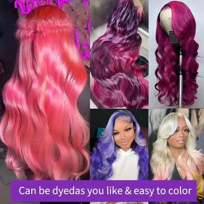613 Blonde Body Wave Wig – Pre-Plucked 16-36 Inch 100% Human Hair, 13x4 13x6 HD Lace Frontal Wig, 180% 200% Density