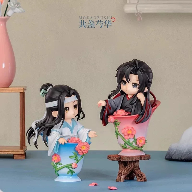 Mo Daozu Stone Porcelain Flower Rhyme Blind Box – Cute Anime Character Collectible Toy Gift for Wei Wuxian & Lan Fans