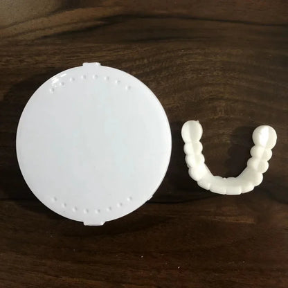Upper & Lower Fake Teeth Covers – Comfortable Flexible Veneers for Whitening, Braces, and Fun Toy Use