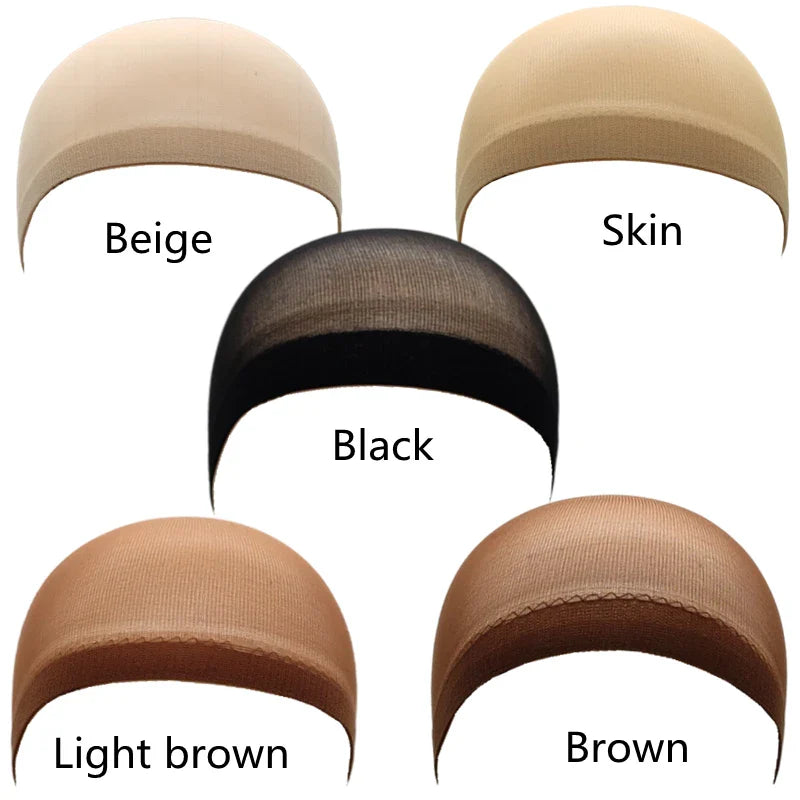 Ventilated Nylon Mesh Wig Cap – Stretchy, Breathable, Extra Thin Stocking Hairnets for Wigs, Available in 1/6/12 Bags