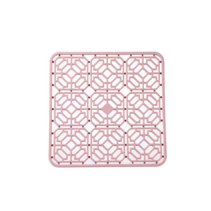 Food-Grade Silicone Hollow Insulation Mat – Non-Slip Kitchen Sink Protector & Desktop Table Mat