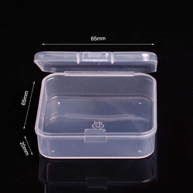 Mini Rectangular Plastic Storage Box – Translucent, Dustproof Jewelry & Small Item Container
