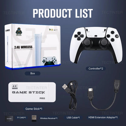 M15 4K Mini Game Stick Console – Retro Handheld with 20,000 Games, HD Video, and 2.4G Dual Wireless Controllers