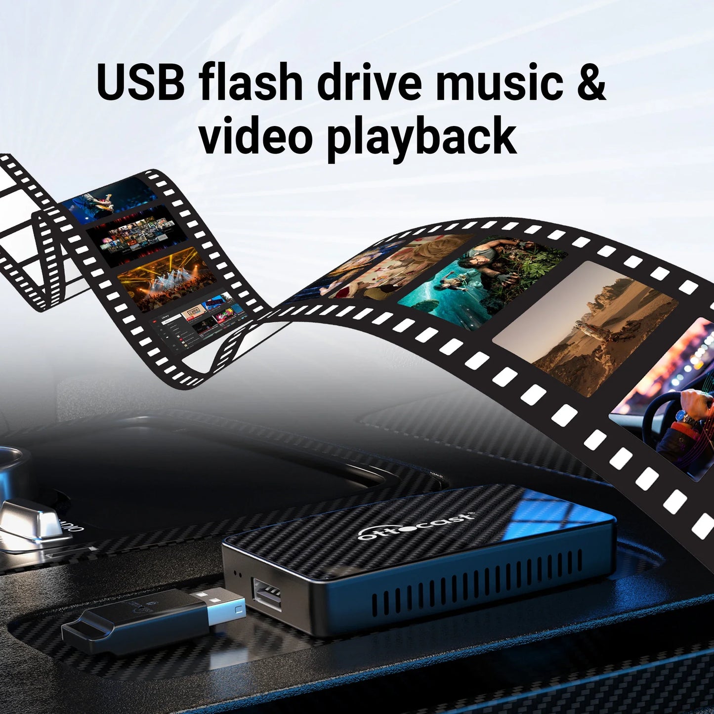 OTTOCAST Play2Video Pro – Wireless CarPlay & Android Auto Adapter for YouTube, Netflix, IPTV Car Accessories for Kia & Toyota