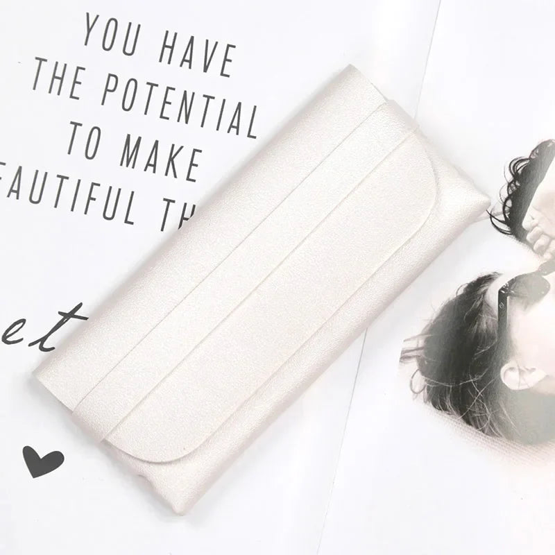 PU Leather Soft Glasses Case – Protective Pouch for Sunglasses and Reading Eyewear for Women