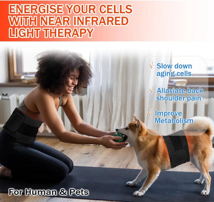 Red Infrared Light Therapy Pad - 660nm 850nm LED Heat Therapy Device for Face, Body, Back, Knee, Hands & Feet Relief