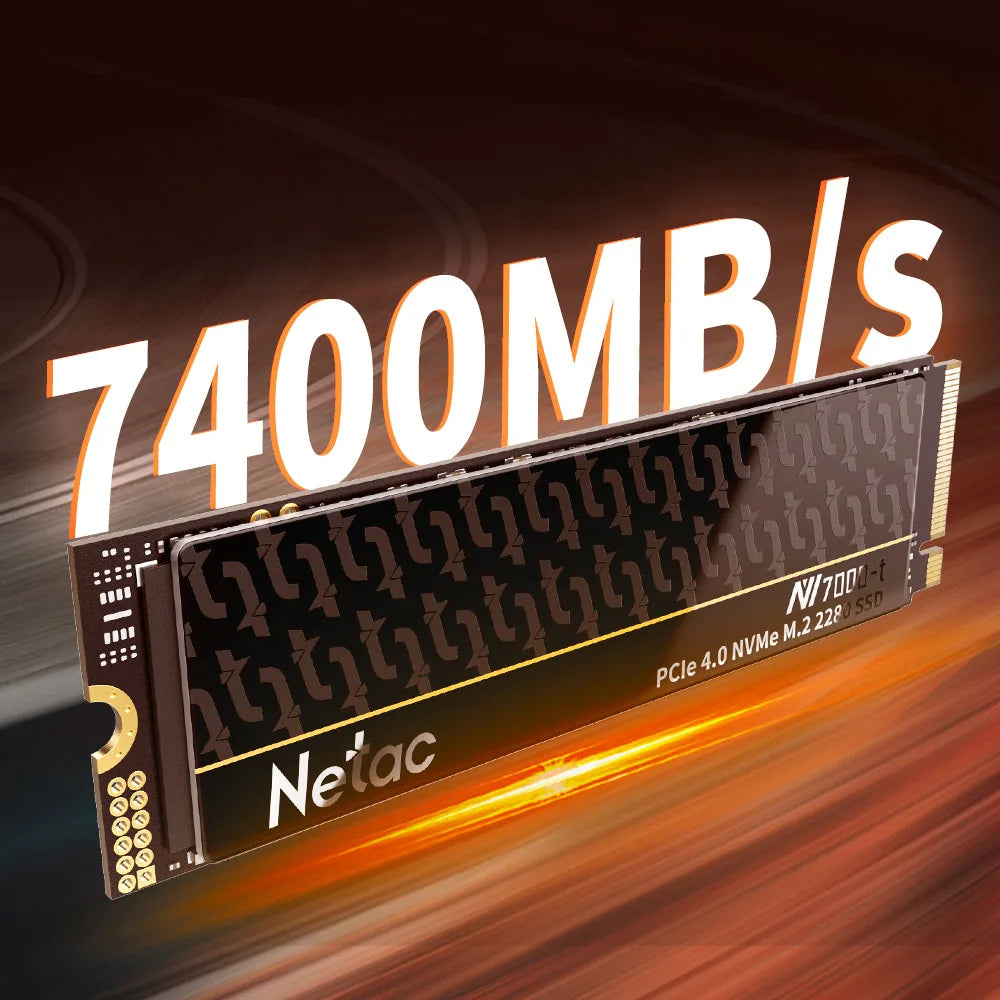 Netac NVMe M.2 PCIe 4.0 2280 SSD — 7400MB/s | 512GB / 1TB / 2TB / 4TB Internal SSD for PS5, Laptop & PC