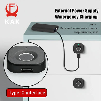 KAK Biometric Fingerprint Lock: Keyless Smart Cabinet & Drawer Lock - Anti-theft Door Hardware with Long Standby Time