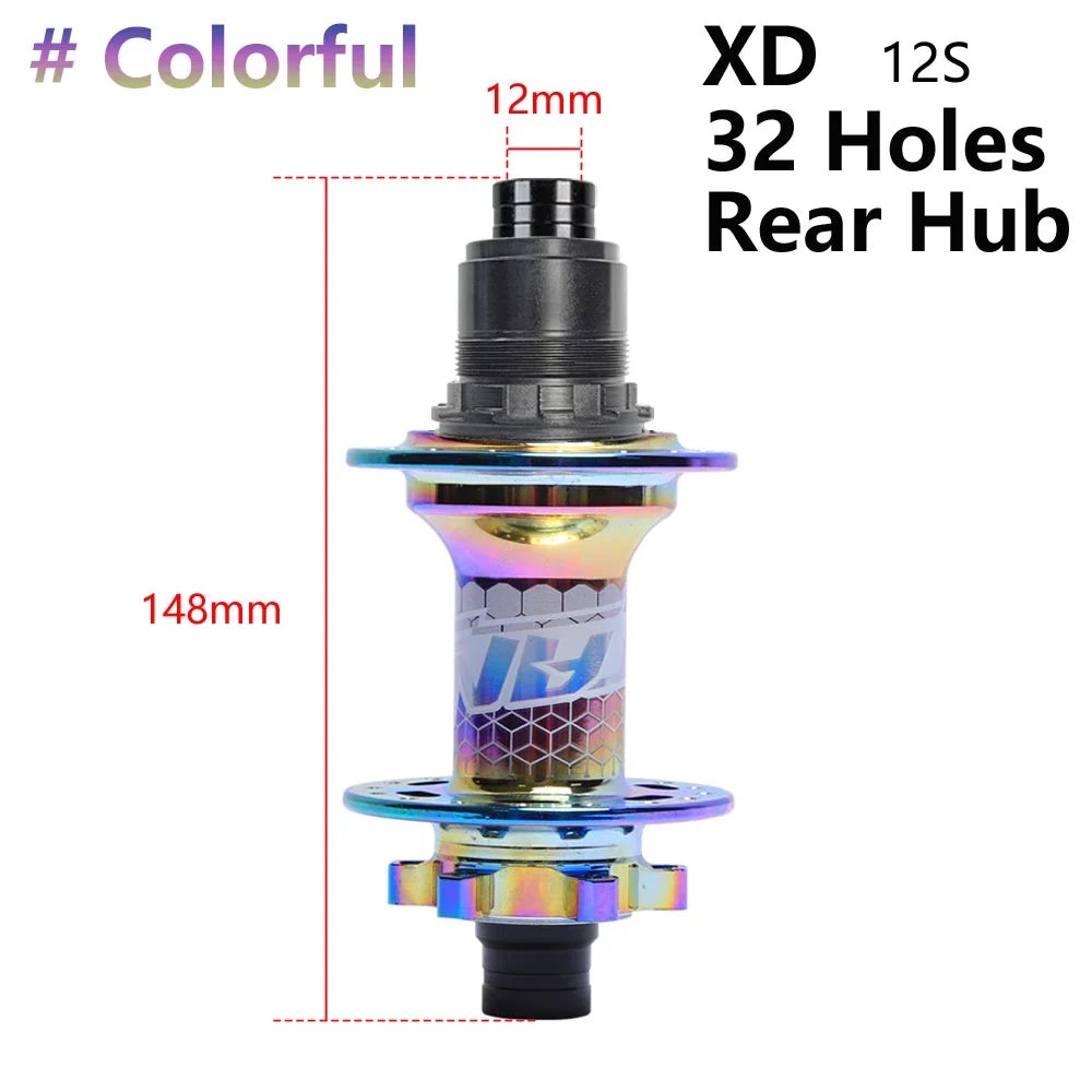 BOOST MTB Bicycle Hub - 148x12mm Aluminium Bike Hub 6 Pawls 120 Click HG XD Micro Spline 32H 8-12 Speed