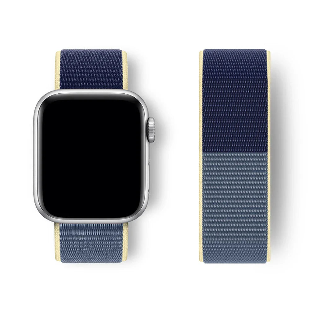 Sport Loop Strap for Apple Watch Band 40mm–49mm – Compatible with Series 3–10, SE & Ultra Adjustable Bracelet