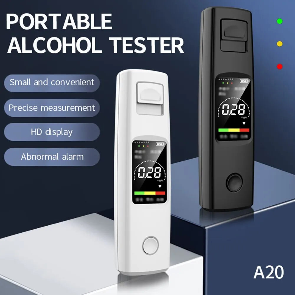 Professional High Sensitivity Breathalyzer - Non-Contact Alcohol Tester with Type-C Charging, Portable Alcoholometer